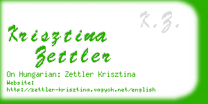 krisztina zettler business card